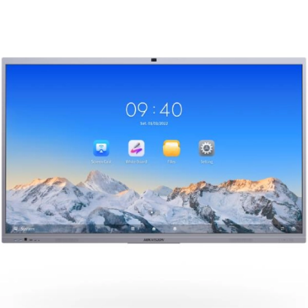 Hikvision DS-D5C86RB-B 86″ 4K UHD Android Interactive Flat Panel Display with 8MP AI Camera & 8-Array Microphone